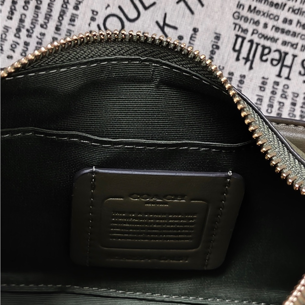 Coach Olive Signature Mini Shoulder Bag with Gold-Tone Logo - Picture 9 of 9